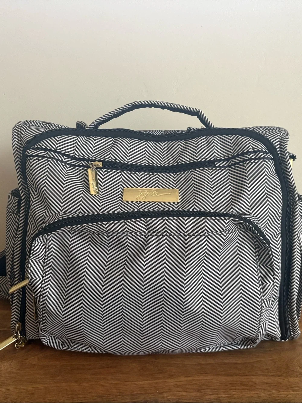 JuJuBe BFF Diaper Bag Backpack Herringbone